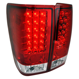 Spec-D® - Driver and Passenger Side Chrome/Red LED Tail Lights