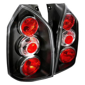 Spec-D® - Driver and Passenger Side Black/Red Euro Tail Lights