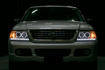 Spec-D® - Driver and Passenger Side Chrome Dual Halo Projector Headlights with LED DRL, Installation