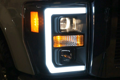 Spec-D® - Driver and Passenger Side Chrome LED DRL Bar Projector Headlights, Installation