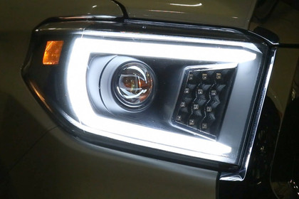 Spec-D® - Driver and Passenger Side Black/Smoke DRL Bar Projector Headlights with Sequential LED Turn Signal, Installation