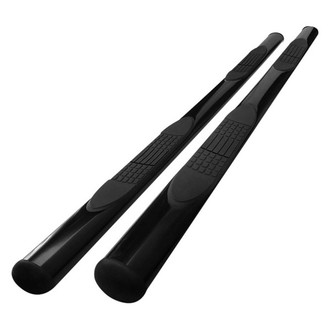 Spec-D® - 4" Cab Length Black Oval Side Step Bars