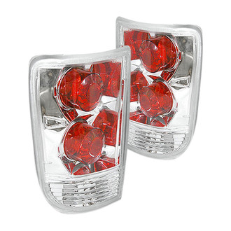 Spec-D® - Driver and Passenger Side Chrome/Red Euro Tail Lights