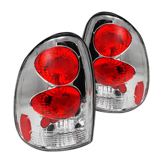 Spec-D® - Driver and Passenger Side Chrome/Red Euro Tail Lights