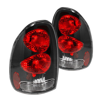 Spec-D® - Driver and Passenger Side Black/Red Euro Tail Lights
