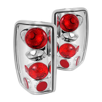 Spec-D® - Driver and Passenger Side Chrome/Red Euro Tail Lights