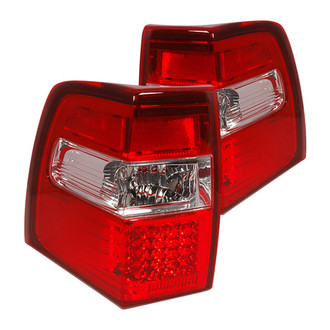 Spec-D® - Driver and Passenger Side Chrome/Red LED Tail Lights