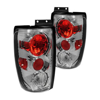 Spec-D® - Driver and Passenger Side Chrome/Red Euro Tail Lights
