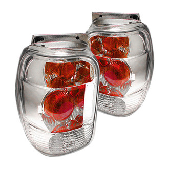 Spec-D® - Driver and Passenger Side Chrome/Red Euro Tail Lights