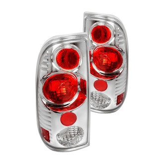 Spec-D® - Driver and Passenger Side Chrome/Red Euro Tail Lights