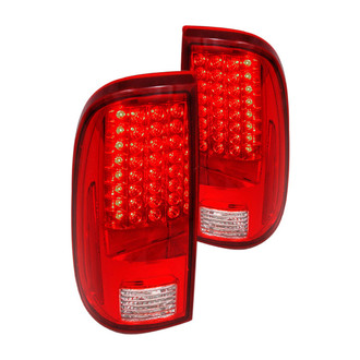 Spec-D® - Driver and Passenger Side Chrome/Red LED Tail Lights