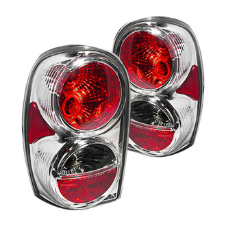 Spec-D® - Driver and Passenger Side Chrome/Red Euro Tail Lights
