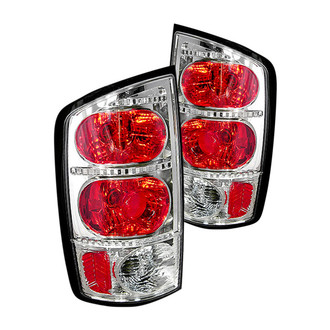 Spec-D® - Driver and Passenger Side Chrome/Red Euro Tail Lights
