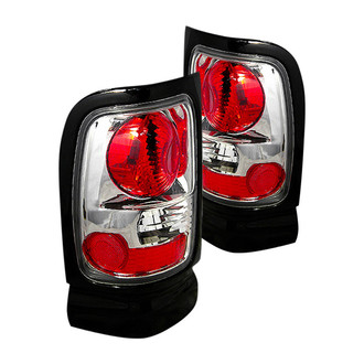 Spec-D® - Driver and Passenger Side Chrome/Red Euro Tail Lights