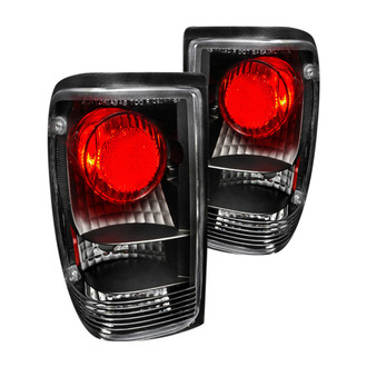 Spec-D® - Driver and Passenger Side Black/Red Euro Tail Lights