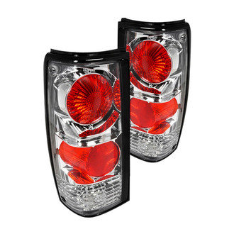 Spec-D® - Driver and Passenger Side Chrome/Red Euro Tail Lights