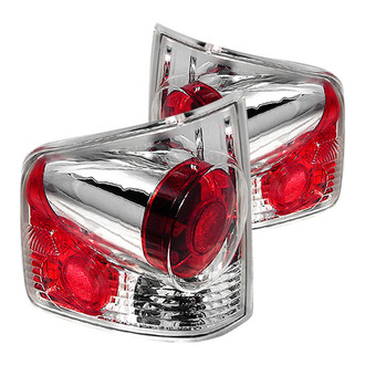Spec-D® - Driver and Passenger Side Chrome/Red Euro Tail Lights