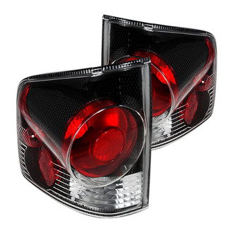 Spec-D® - Driver and Passenger Side Carbon Fiber/Red Euro Tail Lights