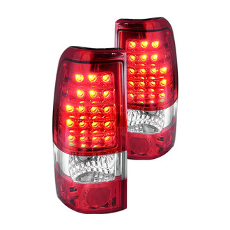 Spec-D® - Driver and Passenger Side Chrome/Red LED Tail Lights