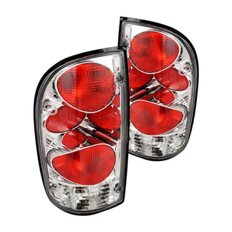 Spec-D® - Driver and Passenger Side Chrome/Red Euro Tail Lights