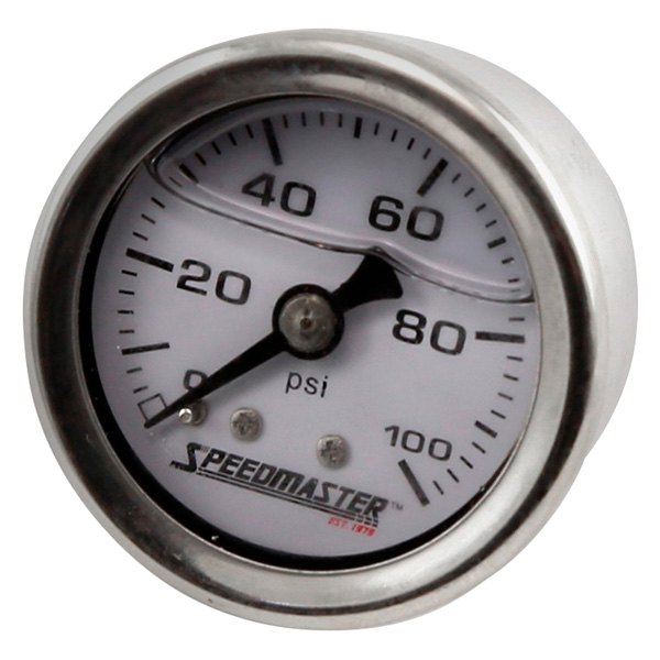 Speedmaster® - 1-1/2" Liquid Filled Fuel Pressure Gauge, 0-100 PSI