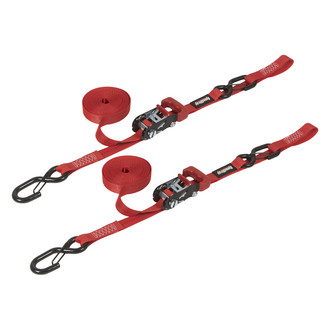SpeedStrap® - 1" x 15' Ratchet Tie Down with Snap S Hooks and Soft Tie