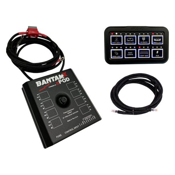  sPOD® - BantamX 8-Circuit Control System With 36" Battery Cables
