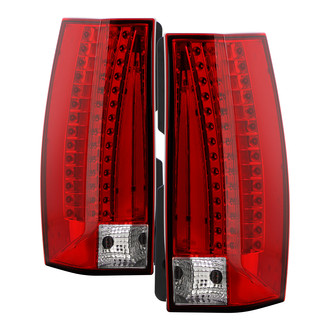 Spyder® - Driver and Passenger Side Chrome/Red Factory Style LED Tail Lights