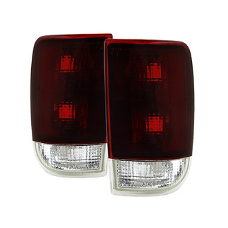 Spyder® - Driver and Passenger Side Chrome Red/Smoke Euro Tail Lights