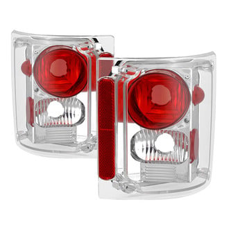 Spyder® - Driver and Passenger Side Chrome/Red Euro Tail Lights