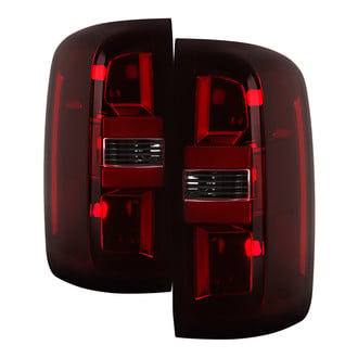 Spyder® - Driver and Passenger Side Chrome Red/Smoke Euro Tail Lights