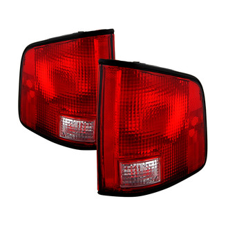 Spyder® - Driver and Passenger Side Chrome/Red Factory Style Tail Lights
