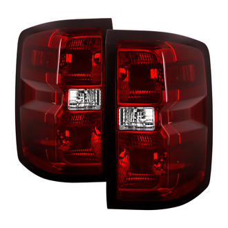 Spyder® - Driver and Passenger Side Chrome Red/Smoke Euro Tail Lights
