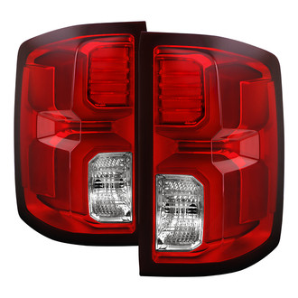 Spyder® - Driver and Passenger Side Chrome/Red LED Tail Lights