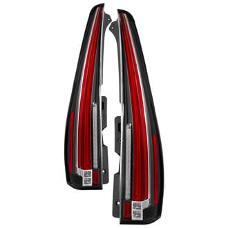 Spyder® - Driver and Passenger Side Black Escalade Style Fiber Optic LED Tail Lights