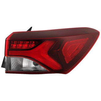 Spyder® - Passenger Side Outer Black/Red Factory Style Fiber Optic LED Tail Light