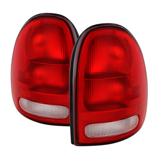 Spyder® - Driver and Passenger Side Chrome/Red Factory Style Tail Lights