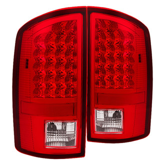Spyder® - Driver and Passenger Side Chrome/Red LED Tail Lights