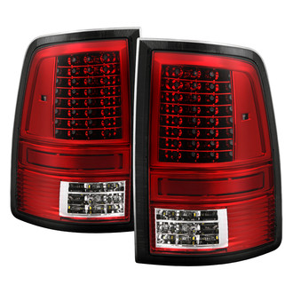 Spyder® - Driver and Passenger Side Chrome/Red C-Shape LED Tail Lights