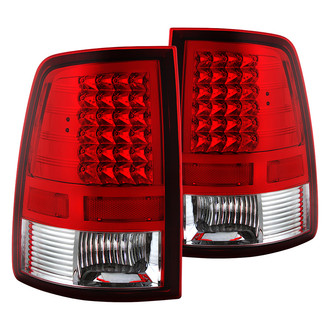 Spyder® - Driver and Passenger Side Chrome/Red LED Tail Lights