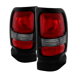 Spyder® - Driver and Passenger Side Chrome/Red Factory Style Tail Lights
