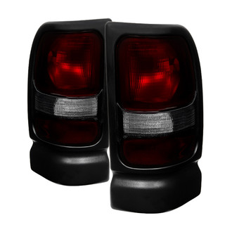 Spyder® - Driver and Passenger Side Chrome Red/Smoke Euro Tail Lights