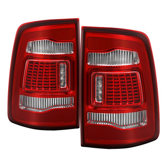 Spyder® - Driver and Passenger Side Chrome/Red LED Tail Lights