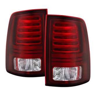 Spyder® - Driver and Passenger Side Chrome Red/Smoke LED Tail Lights