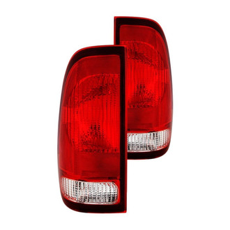 Spyder® - Driver and Passenger Side Chrome/Red Factory Style Tail Lights