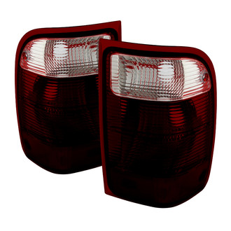 Spyder® - Driver and Passenger Side Chrome Red/Smoke Euro Tail Lights