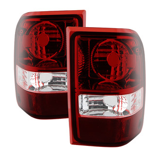 Spyder® - Driver and Passenger Side Chrome Red/Smoke Euro Tail Lights