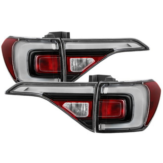 Spyder® - Driver and Passenger Side Inner/Outer Black/Red Factory Style LED Tail Lights