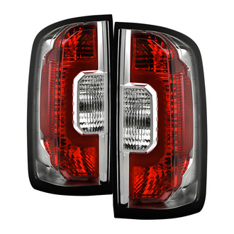 Spyder® - Driver and Passenger Side Chrome/Red Factory Style Tail Lights