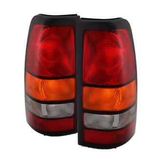 Spyder® - Driver and Passenger Side Chrome Red/Amber Factory Style Tail Lights